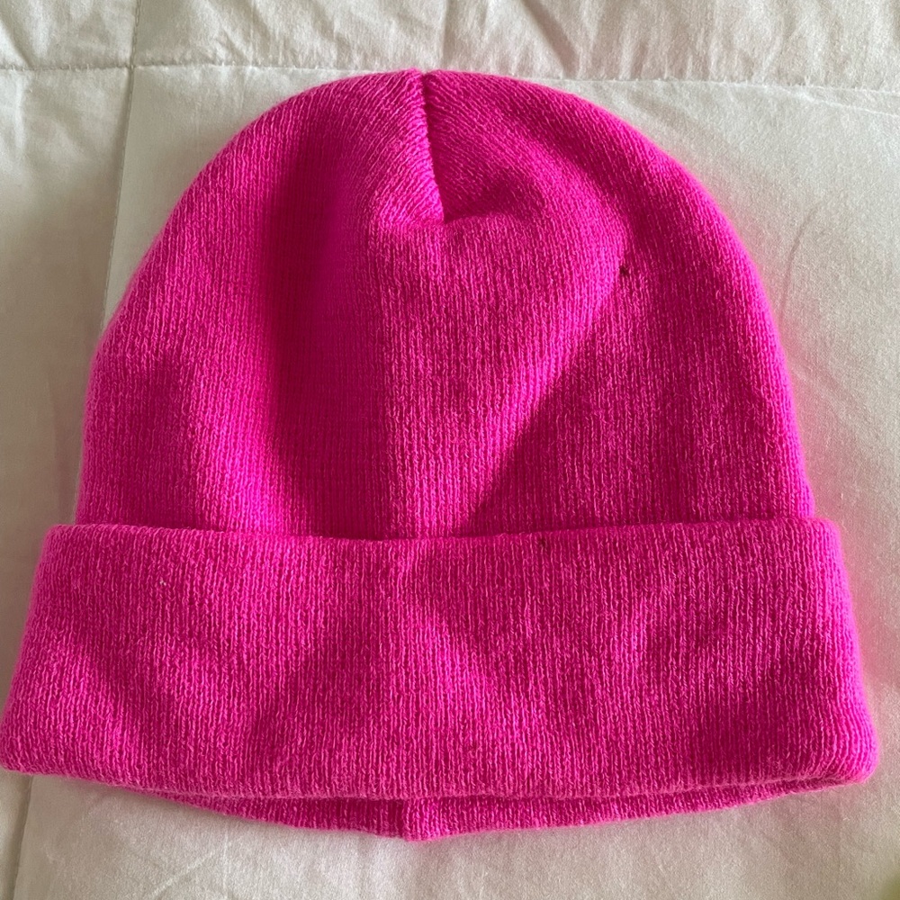 Hot pink beanie